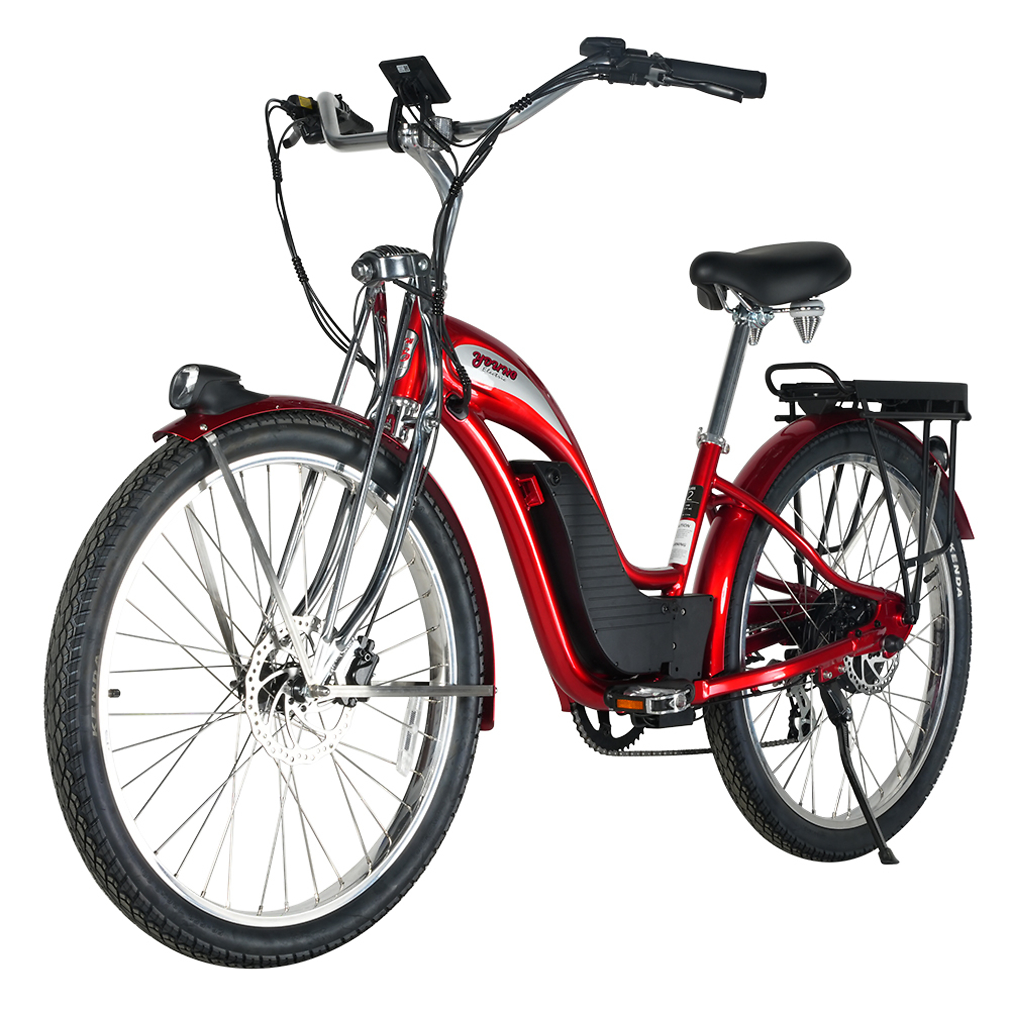 Young Electric E-Classic Cruiser — Red, 20 MPH Max Speed, 310-Lb. Capacity